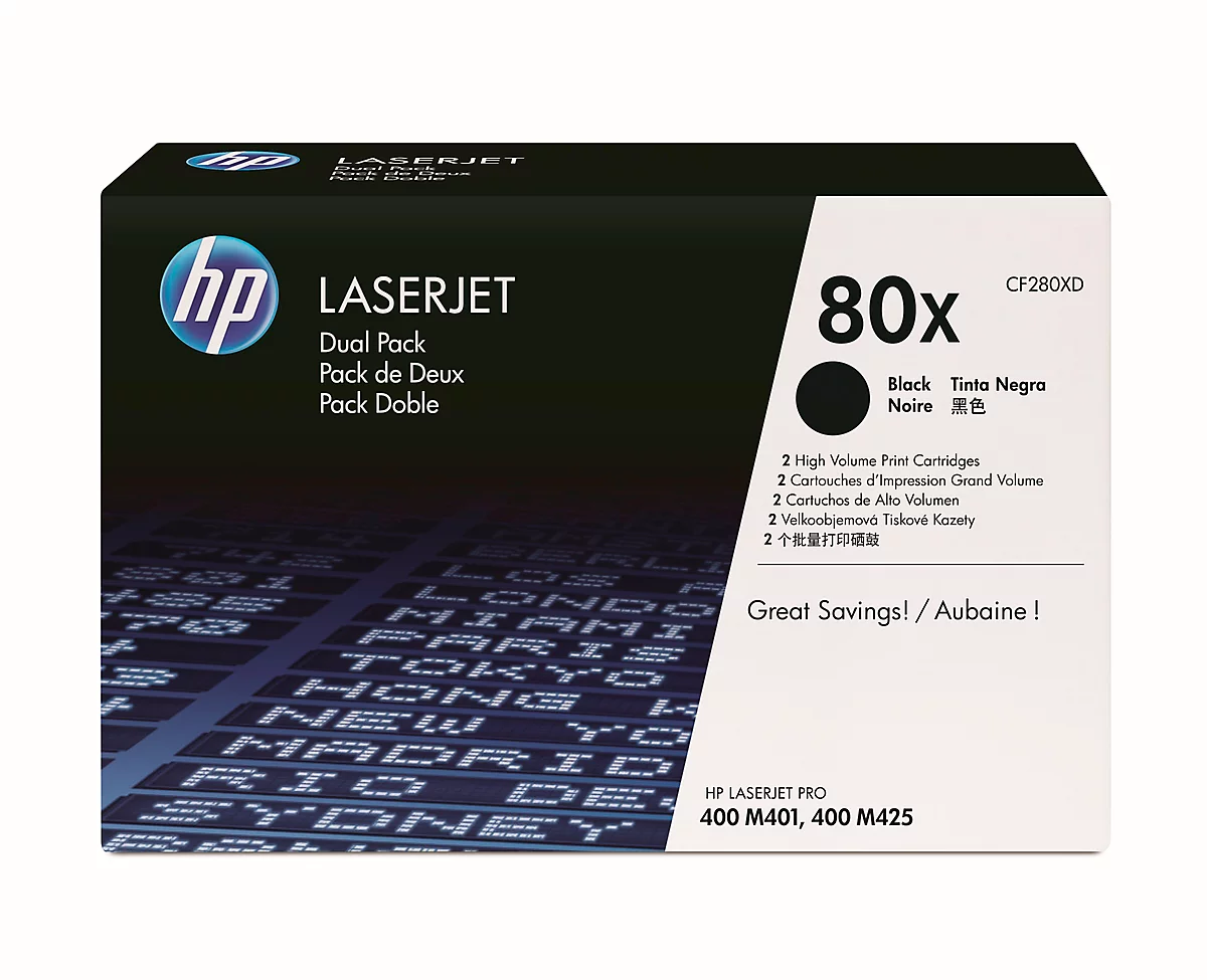 Sparpaket 2x HP LaserJet CF280XD Druckkassetten schwarz günstig kaufen