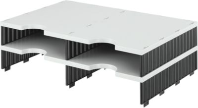 styro Sortierstation Styrodoc 4 Fächer Grau/Schwarz - Image 7