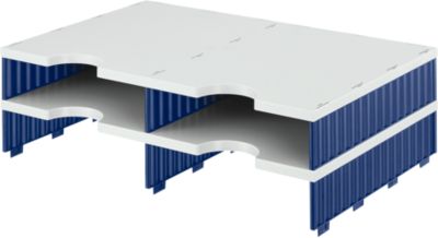 styro Sortierstation 4 Fächer Grau/Blau DIN C4 - Image 6