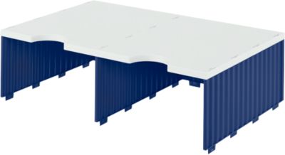 Styro Sortierstation styrodoc Jumbo - DIN C4, 1 Etage, 2-reihig, 2 Fächer, Blau - Image 3