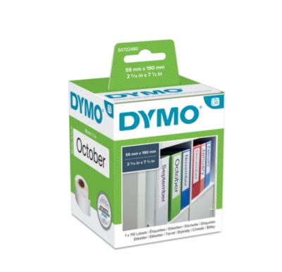 DYMO LabelWriter-Mehrzwecketikettengroe Ordnerrcken-Etiketten  59 mm x 190 mm  Rolle mit 110 leicht ablsbaren Etiketten  selbstklebend - Image 11