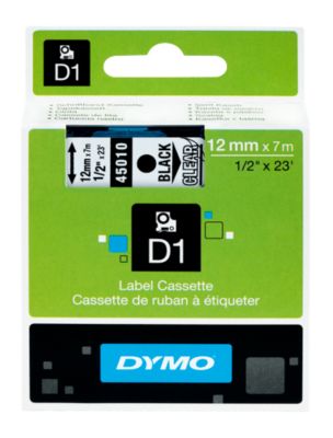 Dymo Schriftband D1, Kunststoff, Laminiert, 7 M X 12 Mm, /Transparent Schwarz - Image 17