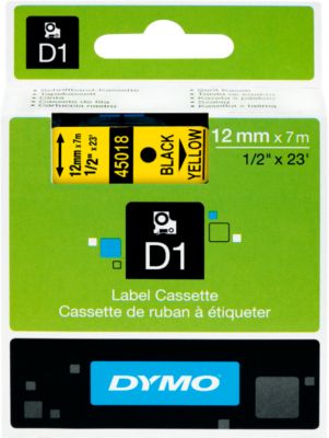 DYMO® D1 tape 12 mm, sort/gul - Image 18