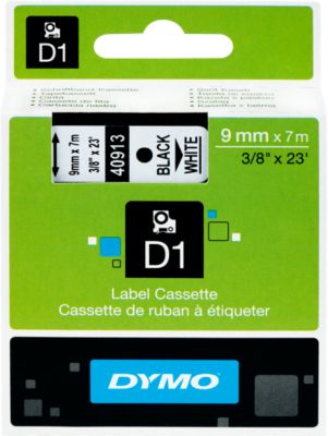Dymo D1 Standard - Bandrolle - Schwarz auf Weiß - 9mm - Image 18