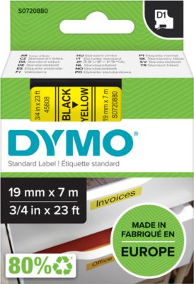 Dymo D1 Band - Schwarz auf Gelb - 19mm x 7m - Image 17