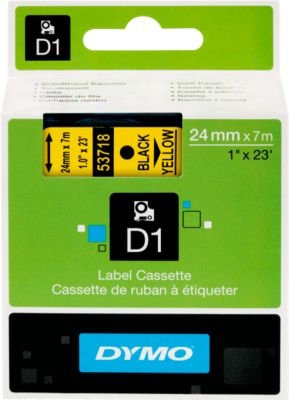 Dymo Gelb/Schwarz B-Ware Schriftband Etikettenband D1 53718 Polyester 24 Mm 7 M 1 Stück - Image 10