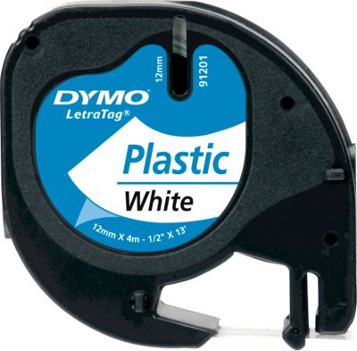 Dymo Schriftbandkassetten Kunststoff Laminiert - 12 Mm X 4 M, Auf Weiß, Blister Schwarz - Image 15