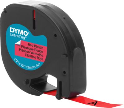 Dymo Schriftbandkassetten Kunststoff Laminiert - 12 Mm X 4 M, Auf Schwarz/Rot - Image 9