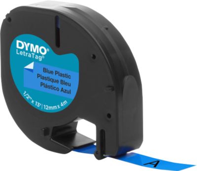 Dymo Schriftbandkassetten Kunststoff Laminiert - 12 Mm X 4 M, Auf Schwarz/Blau - Image 9