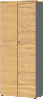 Germania  Graphit Grandson Eiche Nachbildung "Agenda" B 80Cm Abschließbar Verstellbare Böden Soft Close Made In Germany von Baur - Image 4