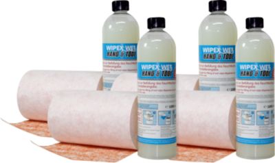 WIPEX Hand & Tool Nachfüllpack - 4 Rollen x 120 Tücher, 4x 1000 ml Reiniger - Citrusduft - Abrasiv & Weich - Image 4