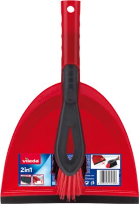Vileda 2-in-1 Kehrschaufel & Besen Set - Rot - Image 8