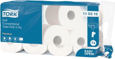 Toiletpapir Tork Premium T4 Ekstra soft 3-lag 29.5 m hvid - (9 pakker x 8 ruller) - Image 6