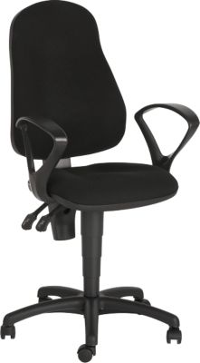 Bureaustoel, permanentcontact, met armleuningen, ergonomische rugleuning