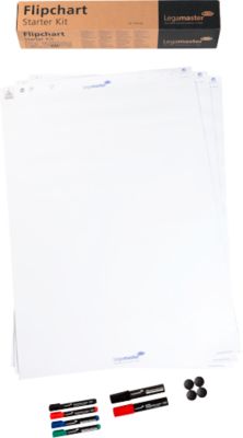 Legamaster Schwarz/Rot/Blau Zubehör Präsentieren, Flipchart Starter Kit - Image 4
