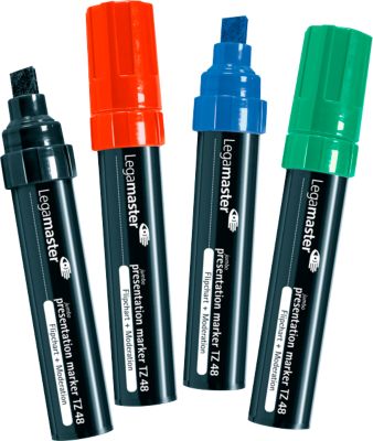 Legamaster Flipchartmarker Tz48 7-155594 4-12Mm Sort. 4 St./Pack. 304223499 - Bild 3