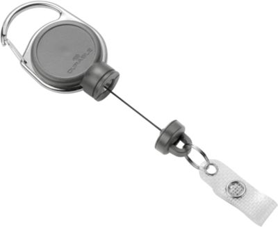 Durable Jojo Extra Strong Lanyard mit Clip Grau 600mm für schwere Kartenhalter Schlüssel