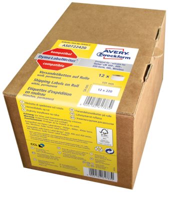 Avery Zweckform Etikett As0722420 54X101mm Ws 12Rollen 2.640St. 129040901 - Image 5