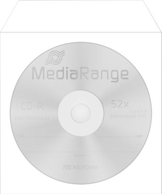 MediaRange CD-/DVD-Papierhüllen - Selbstklebende Lasche, Sichtfenster, Weiß, 100 Stück - Image 4