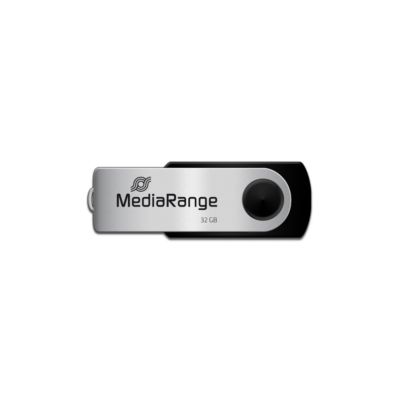 MediaRange USB-Stick 32 GB USB 2.0 Drehkappe Schwarz-Silber - Kompakt & Schnell - Bild 7