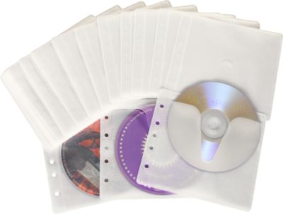 MediaRange BOX60 CD/DVD Hüllen abheftbar 2 Discs Vlies Weiß 50er Pack - Image 5