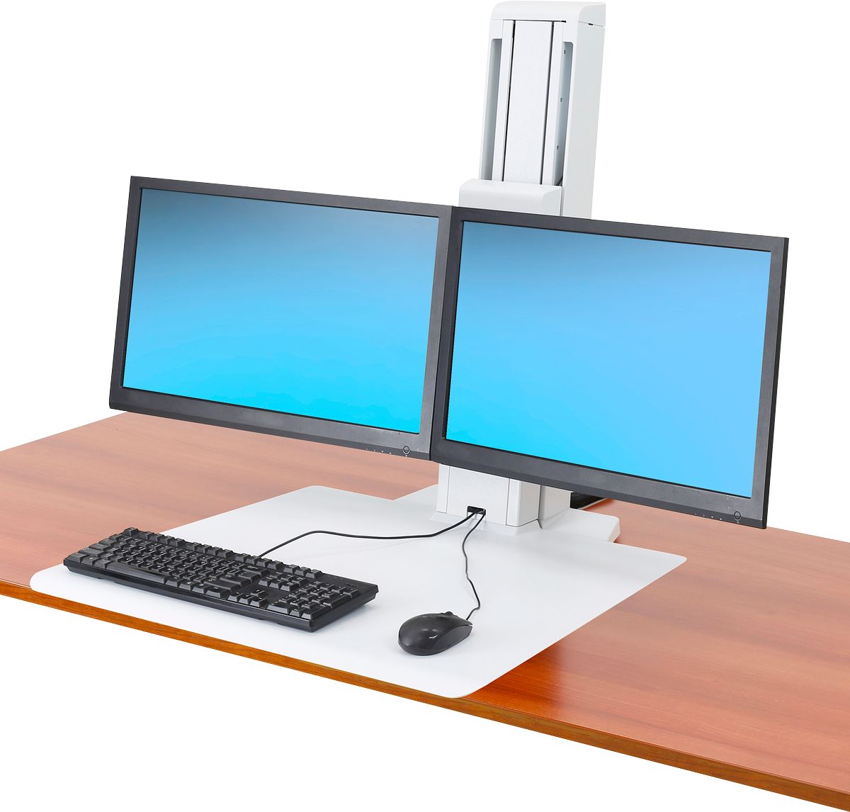 Ergotron WorkFitSR, DualMonitor, SitzStehSchreibtischArbeitsplatz günstig kaufen Schäfer Shop