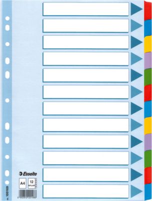 Esselte Register Blanko, Karton, Leerer Registerindex, Karton, Mehrfarbig, A4, 160 g/m², 2, 4, 6 - Image 7