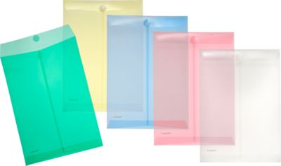 Foldersys Transparent Mappe, Dokumententasche, Din A4, Klettverschluss, Pp (A4) - Bild 3