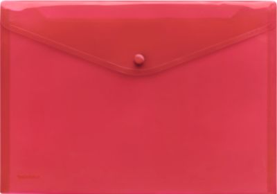 FolderSys Dokumententasche DIN A4 quer rot transparent Druckknopfverschluss PP - 10 Stück - Bild 3