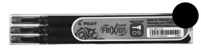 Pilot Schwarz Tintenroller Set Frixion Point Ersatzmine, 3 Stück - Image 6