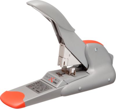 Rapid Blockheftgerät Duax®, Stahl, 170 Blatt, Flachheftung, Silber/Orange - Image 5
