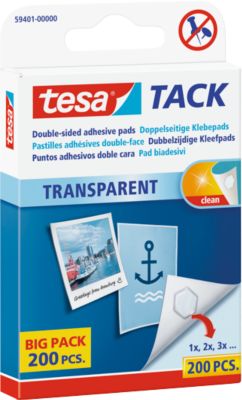Tesa TACK - Doppelseitige Klebepads - 20g - Transparent - Image 7