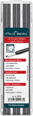 Pica Marker Schwarz Pica Big Dry 12 X Ersatzminen Zimmermann Graphit 2H - Bild 6