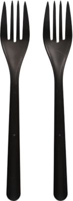 circulware RESBONSIBLES Mehrweg-Gabeln - Kunststoff - Schwarz - 50er Pack - Image 6