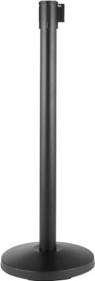 Gurtabsperrpfosten 2er-Set schwarz Gurt schwarz/gelb 1m Höhe 10.5kg Eigengewicht max. 3m Gurt - Image 4