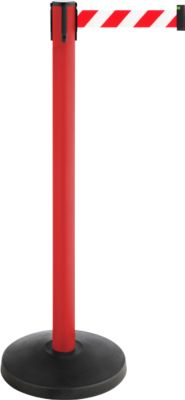 Sonstige Rot - Absperrpfosten Metall, Gurtlänge: 3 M Gurt: -Weiß, Diagonal Gestreift - Image 4