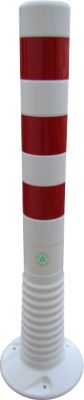 Sperrpfosten Temka Flexipfosten, selbstaufrichtend, retroreflektierend, H 750 mm, weiß/rot - Image 4