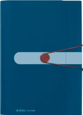 Herlitz Blau Fächermappe Easy Orga To Go Green Din A4 Inkl. Visitenkartenfach Polypropylen 80% Recycelt Dunkel 12 Fächer - Image 3