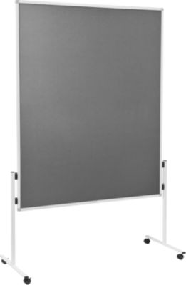 Legamaster Moderationswand ECONOMY Filz Grau - Mobile Pinwand, 195cm Höhe, 120cm Breite - Raumteiler - Image 4