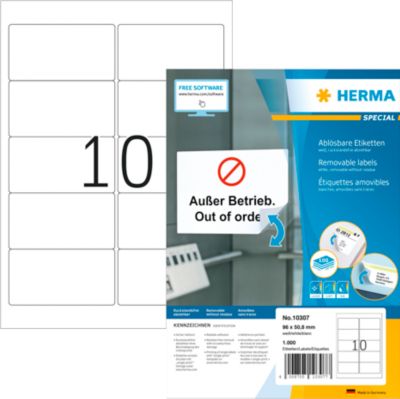 Herma Weiss Etiketten, Ablösbare Etiketten A4 - Image 8