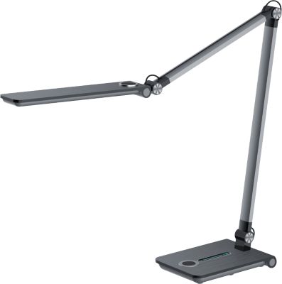 Grau Schreibtischleuchte Wave Metallic H.max.760mm Standfuß M.led Hansa - Bild 5