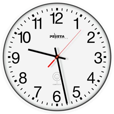 Peweta Funkwanduhr - ø 30 cm - Weiß - Bild 5