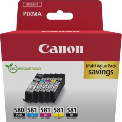 Canon PGI-580/CLI-581 Tinte Schwarz Blau Cyan Magenta Gelb (Original) - Bild 12