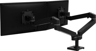 Ergotron LX Pro Dual Monitorarm - 2 Displays bis 27 Zoll - Tischhalterung - VESA - Aluminium - Schwarz
