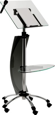 Rocada Grau/Transparent/Silber Schreibtisch, Stehpult Höhenverstellbar (62 X 62 X 105 Cm) - Image 4