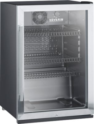 Severin Flaschenkühlschrank, mit integriertem Schloss und integrierter LED-Beleuchtung, 118 L Nutzinhalt, schwarz, silber, FSK 8840 - Bild 5