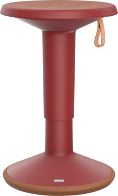 Interstuhl ECO UPis1 Hocker - Bio-Kunststoff, Höhenverstellbar 450-630mm, Ø 330mm, Weinrot - Image 3