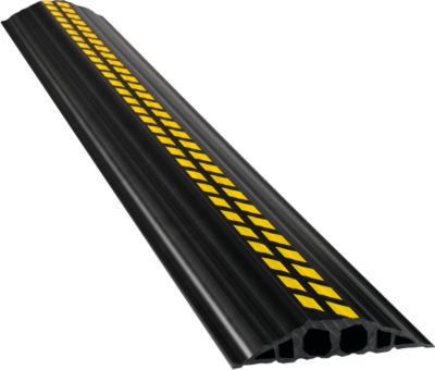 Industrie-Kabelbrücken schwarz/gelb 1500x200x40mm - 2 Kammern - PVC - Robust - Überfahrbar - Bild 3