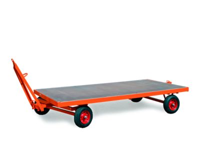 Rollcart Industrieanhänger Mit 1-Achs- Drehschemel- Lenkung 2500X1250mm Luftbereifung 3000Kg Tragkraft 4250448504417 - Image 3