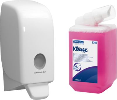 Voordeelset Kleenex® Aquarius zeepdispenser+ 1 vulling schuimzeep